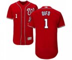 Washington Nationals #1 Wilmer Difo Red Alternate Flex Base Authentic Collection Baseball Jersey