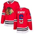 Chicago Blackhawks #6 Michal Kempny Authentic Red USA Flag Fashion NHL Jersey