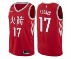 Houston Rockets #17 PJ Tucker Authentic Red NBA Jersey - City Edition