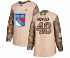 Adidas New York Rangers #48 Brett Howden Authentic Camo Veterans Day Practice NHL Jersey