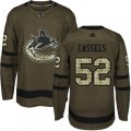 Vancouver Canucks #52 Cole Cassels Premier Green Salute to Service NHL Jersey