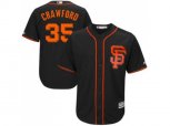 San Francisco Giants #35 Brandon Crawford Black New Cool Base Alternate Stitched MLB Jersey