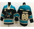 San Jose Sharks #88 Brent Burns Black Black-Green [pullover hooded sweatshirt]