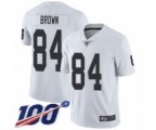 Oakland Raiders #84 Antonio Brown White Vapor Untouchable Limited Player 100th Season Football Jersey