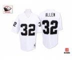 Oakland Raiders #32 Marcus Allen White Authentic Football Throwback Jersey