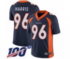 Denver Broncos #96 Shelby Harris Navy Blue Alternate Vapor Untouchable Limited Player 100th Season Football Jersey