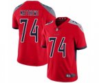 Tennessee Titans #74 Bruce Matthews Limited Red Inverted Legend Football Jersey