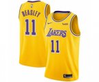 Los Angeles Lakers #11 Michael Beasley Swingman Gold NBA Jersey - Icon Edition