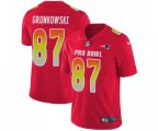 New England Patriots #87 Rob Gronkowski Limited Red 2018 Pro Bowl Football Jersey