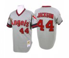 Los Angeles Angels of Anaheim #44 Reggie Jackson Authentic Grey Throwback Baseball Jersey