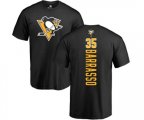 NHL Adidas Pittsburgh Penguins #35 Tom Barrasso Black Backer T-Shirt