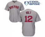 Boston Red Sox #12 Brock Holt Replica Grey Road Cool Base Baseball Jersey