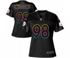 Women Pittsburgh Steelers #98 Vince Williams Game Black Fashion Football Jersey