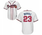 Atlanta Braves #23 Adam Duvall Replica White Home Cool Base Baseball Jersey