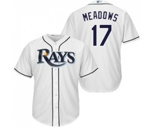 Tampa Bay Rays #17 Austin Meadows Replica White Home Cool Base Baseball Jersey