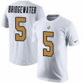New Orleans Saints #5 Teddy Bridgewater White Rush Pride Name & Number T-Shirt