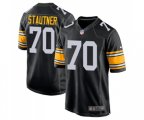 Pittsburgh Steelers #70 Ernie Stautner Game Black Alternate Football Jersey