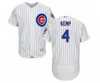 Chicago Cubs Tony Kemp White Home Flex Base Authentic Collection Baseball Player Jersey