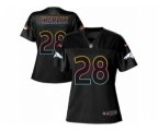 Women Denver Broncos #28 Jamaal Charles Game Black Fashion NFL Jersey