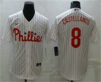Philadelphia Phillies #8 Nick Castellanos White Stitched MLB Cool Base Nike Jersey