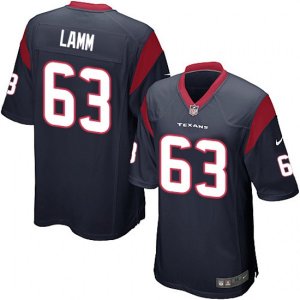 Houston Texans #63 Kendall Lamm Game Navy Blue Team Color NFL Jersey