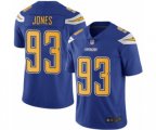 Los Angeles Chargers #93 Justin Jones Limited Electric Blue Rush Vapor Untouchable Football Jersey