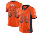 Denver Broncos #34 Will Parks Limited Orange Rush Drift Fashion Football Jerse