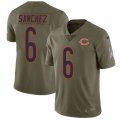 Chicago Bears #6 Mark Sanchez Limited Olive 2017 Salute to Service NFL Jersey