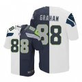 Seattle Seahawks #88 Jimmy Graham Elite Navy White Split Fashion NFL Jersey