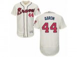 Atlanta Braves #44 Hank Aaron Cream Flexbase Authentic Collection MLB Jersey
