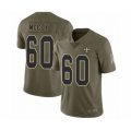 New Orleans Saints #60 Erik McCoy Limited Olive 2017 Salute to Service Football Jersey