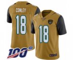 Jacksonville Jaguars #18 Chris Conley Limited Gold Rush Vapor Untouchable 100th Season Football Jersey