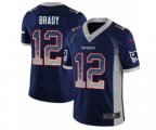 New England Patriots #12 Tom Brady Limited Navy Blue Rush Drift Fashion Football Jersey