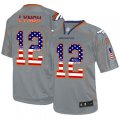 Denver Broncos #12 Paxton Lynch Elite Grey USA Flag Fashion NFL Jersey