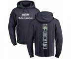 Seattle Seahawks #44 Nate Orchard Navy Blue Backer Pullover Hoodie