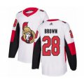 Ottawa Senators #28 Connor Brown Authentic White Away Hockey Jersey
