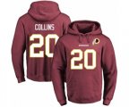 Washington Redskins #20 Landon Collins Red Name & Number Pullover Hoodie