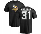 Minnesota Vikings #31 Ameer Abdullah Black Name & Number Logo T-Shirt