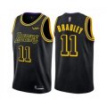 Los Angeles Lakers #11 Avery Bradley Authentic Black City Edition Basketball Jersey