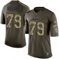 Los Angeles Chargers #79 Kenny Wiggins Elite Green Salute to Service NFL Jersey