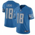 Detroit Lions #18 Jeff Locke Blue Team Color Vapor Untouchable Limited Player NFL Jersey