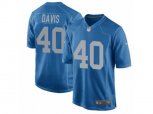 Detroit Lions #40 Jarrad Davis Game Blue Alternate NFL Jersey