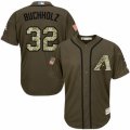 Arizona Diamondbacks #32 Clay Buchholz Authentic Green Salute to Service MLB Jersey