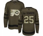 Adidas Philadelphia Flyers #25 James Van Riemsdyk Authentic Green Salute to Service NHL Jersey