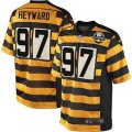 Pittsburgh Steelers #97 Cameron Heyward Limited Yellow Black Alternate 80TH Anniversary Throwback NFL Jersey
