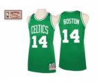 Boston Celtics #14 Bob Cousy Authentic Green Throwback Basketball Jersey