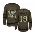 Pittsburgh Penguins #19 Jared McCann Authentic Green Salute to Service Hockey Jersey