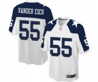 Dallas Cowboys #55 Leighton Vander Esch Game White Throwback Alternate NFL Jersey
