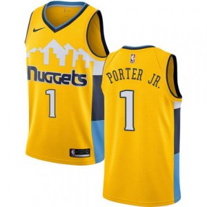 Denver Nuggets #1 Michael Porter Jr. Yellow NBA Swingman Statement Edition Jersey