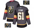 Vegas Golden Knights #61 Mark Stone Authentic Gray Fashion Gold Hockey Jersey